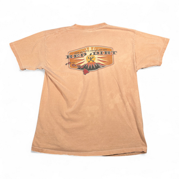 Vintage Hawaii Red Dirt Shirt Adult LARGE Orange Tropical Beach 90s - Picture 1 of 8